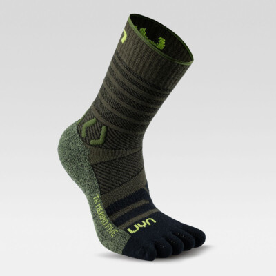 UYN Herren - Trekking Five Merino - belüftete Wandersocke mit Kompression - Grün