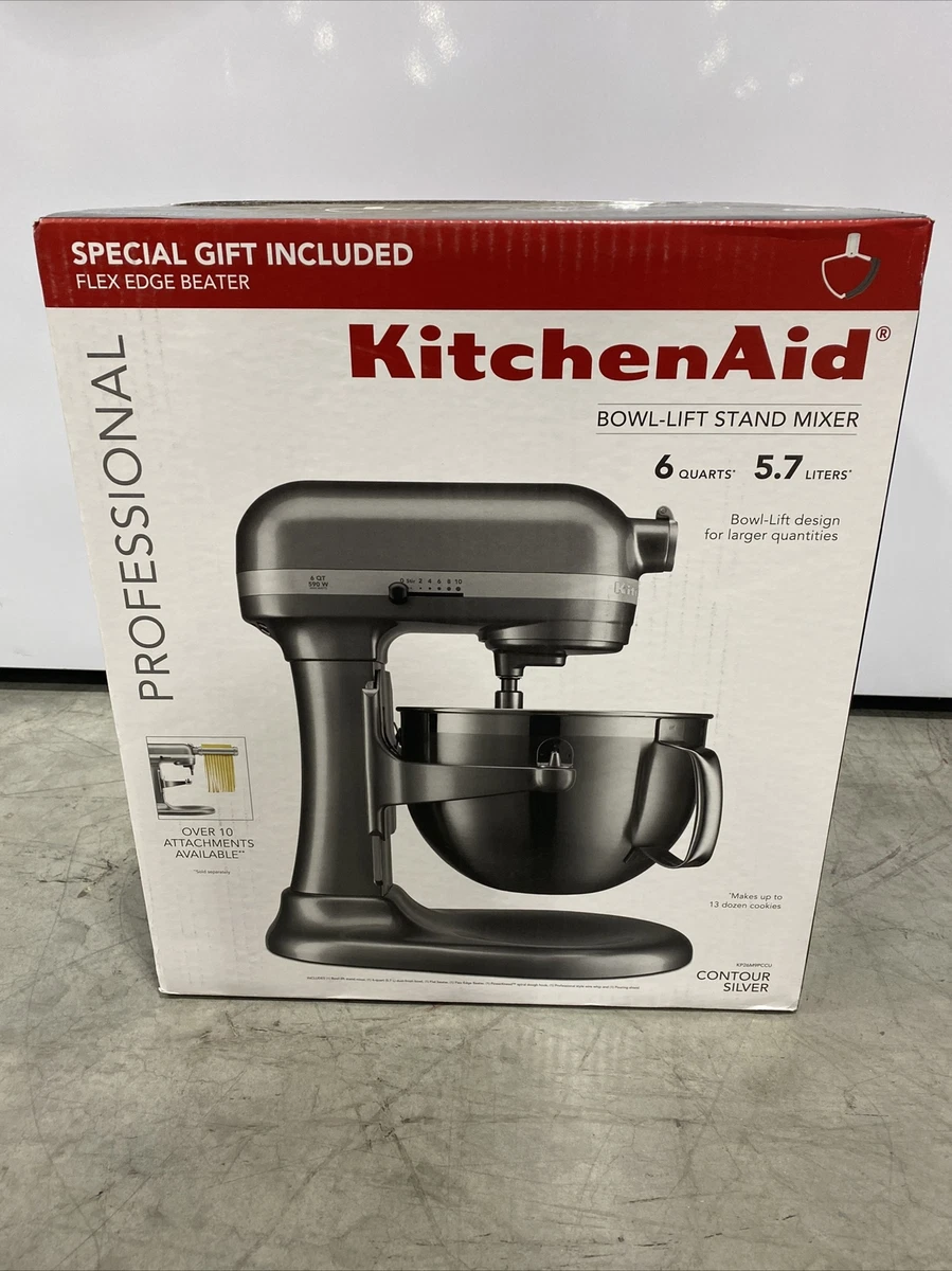 KitchenAid - 5.5 Quart Bowl-Lift Stand Mixer - Contour Silver