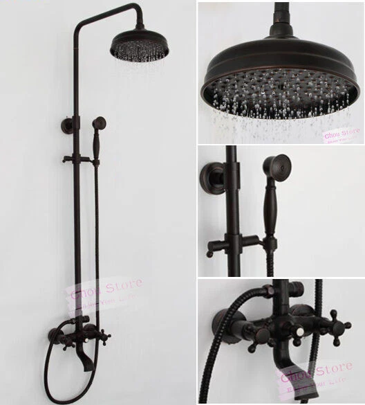 Bathroom Rain Shower Faucet Outdoor Bath Rainfall Spray Tub Filler Mixer Tap Set
Opens in a new wind