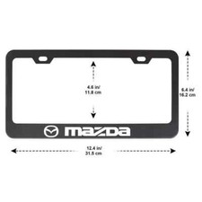 Mazda Black Metal License Plate Frame