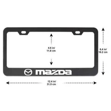 MAZDA  Black Metal License Plate Frame