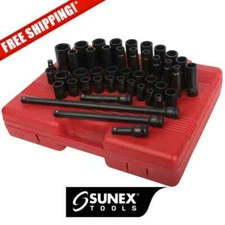 Sunex Tools 2569 43 Pc 1/2" Dr. Metric Master Impact Socket Set NEW!