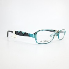 Flex Hinge MBZ 411 COL 50 Black Rectangular Green Eyeglasses Frames 47-17-125
