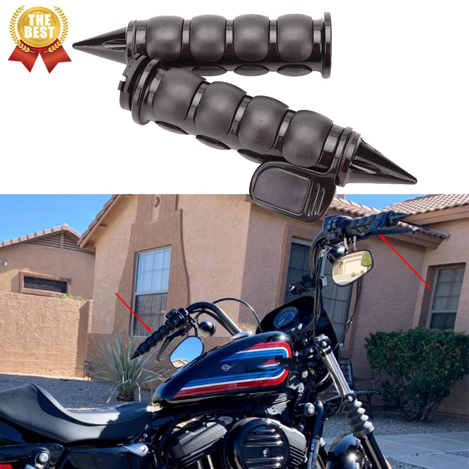 1" Motorcycle Hand Grips For Harley Touring Road King Electra Glide Softail Dyna - Image 2 of 4