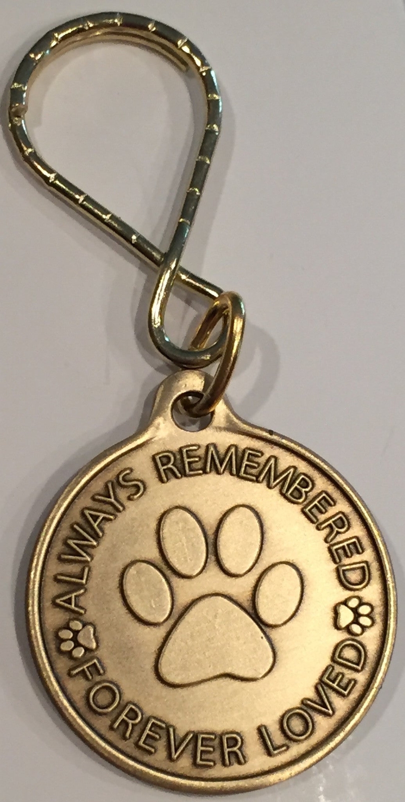 Always Remembered Forever Loved - A True Friend Dog Pet Memorial Keychain Recove