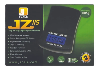 Jennings JScale JZ115 Digital Pocket Scale c/w Cover & Auto Off 115g X 0.01g