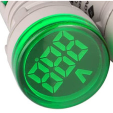 Afficheur Voltmètre Voyant 230V Présence Secteur Rond Vert