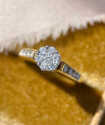 Funkelnder 5/8ctw Diamant Ring in 14k Gelbgold