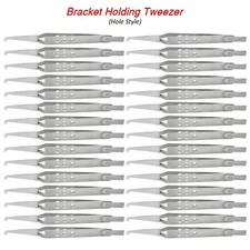 Orthodontic Bracket Holding Tweezers Hole Style Reverse Action Bracket Placer 