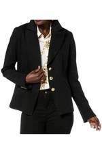 IMAN Women's Global Chic Denim Blazer Black