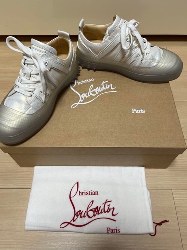 Christian Louboutin Sneakers Uomo Taglio Basso Borchie EU40.5 US7.5 Giappone F/S USATE - Foto 8 di 24