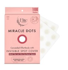 Elite Essentials Miracle Dots 108 Patches 8 mm  12 mm Hydrocolloid Tea Tree Oil