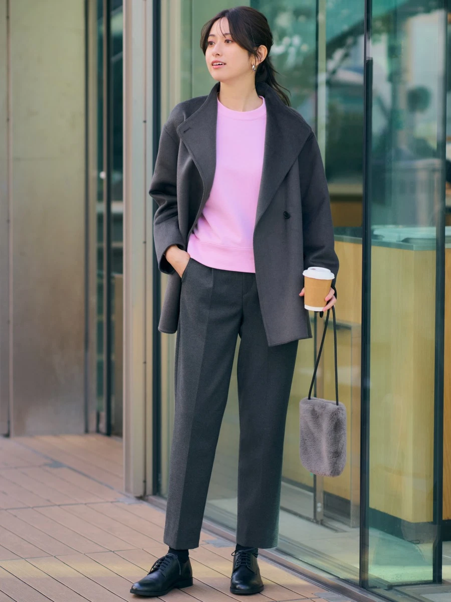 double face short coat uniqlo