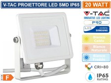 V-TAC PRO VT-20 FARO LED SMD 20W ULTRA SLIM CHIP SAMSUNG DA ESTERNO IP65