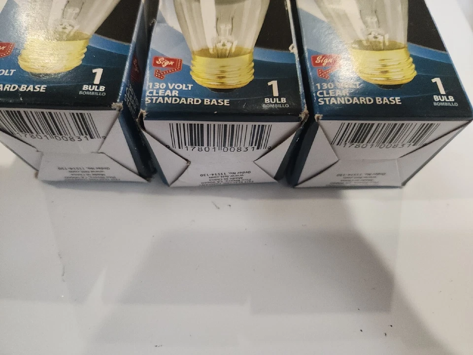 (3 Pack) Feit Electric 11W Sign Lamp Standard Base 130 Volt Clear - Image 2 of 2