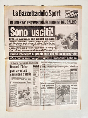 Gazzetta Dello Sport Du 12 Avril 1980 – Inter, Reggazzoni, Torino, Napoli, Moser – Italien