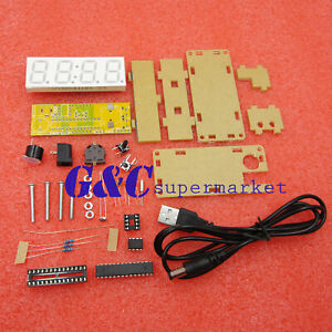 DIY Kit Red LED Elektronisch Clock Microcontroller Digital Time AIP 