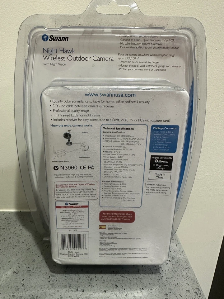 Swann Night Hawk Wireless Outdoor Camera & Receiver New in Original Package NEW - Image 4 of 4