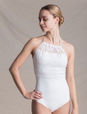 Madeleine Leotard - Halter Necktie Lace Leotard