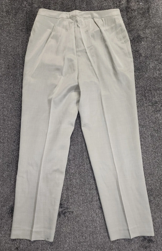 Pantalón de vestir Linda Ballard Ellen Tracy crema para mujer talla 12P 27" entrepierna Foto 2 de 4