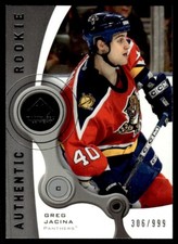 2005-06 SP Game Used Greg Jacina Rookie 306/999 Florida Panthers #212