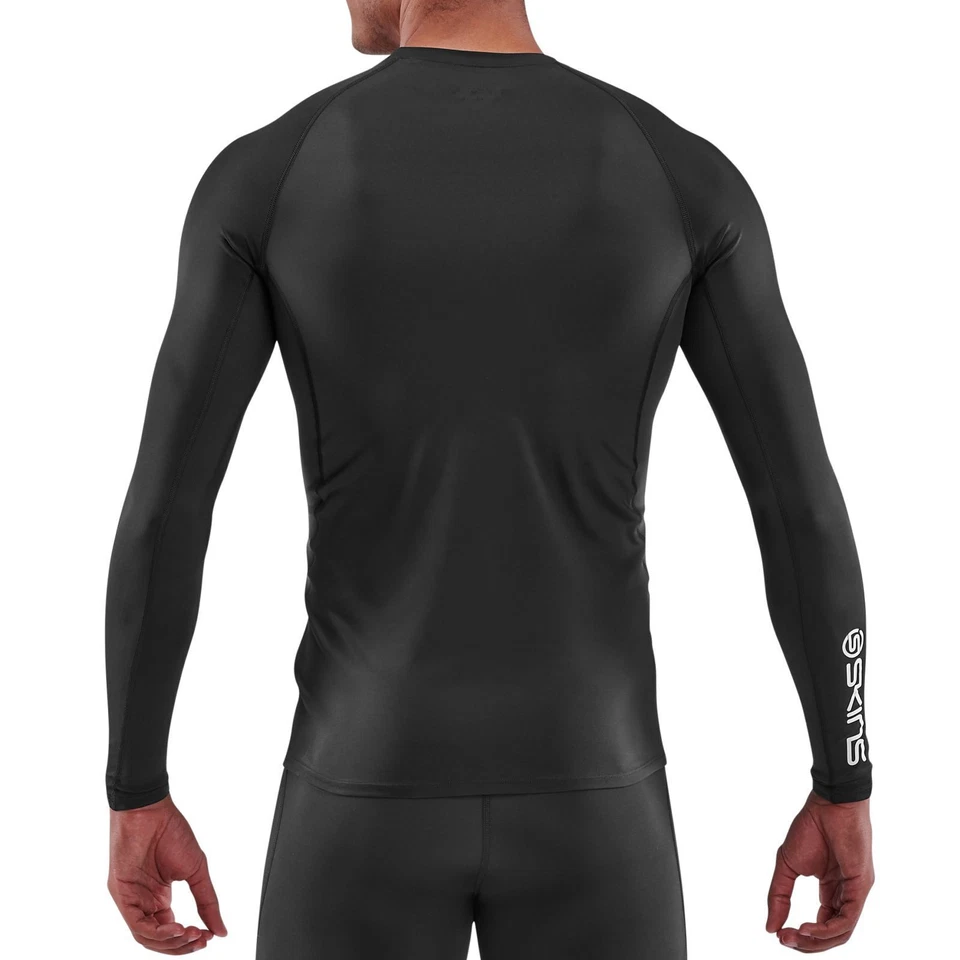 CLEARANCE!! Skins Series-1 Mens Compression Long Sleeve Top (Black) - Image 4 of 4