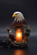 Bald Eagle Aroma Burner Wax Tart Scented Oil Candle Warmer Electric Polyresin