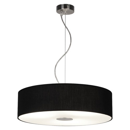 Design Hänge Decken Lampe Textil schwarz Küchen Glas Pendel Leuchte satiniert - Bild 2 von 10