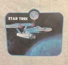 Vintage 1970's Star Trek transfer printed in the 70's. This shirt is a NOS