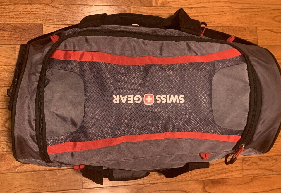 Swiss Gear Apex Large Duffle Bag Luggage Travel Bag Gym Black & Gray