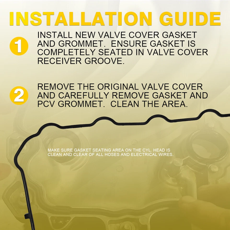 Juntas de cubierta de válvula 151058201 para Toyota RAV4 2009-2015 2,5 L Highlander 2,7 L Foto 4 de 4