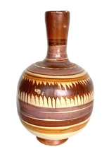 Vintage Mexican Pottery Water Jug/Vase from Tonala - 14" Tall