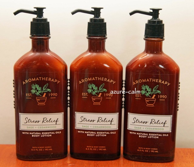 Bath Body Works Aromatherapy Stress Relief SAGE + CEDARWOOD Body Lotion