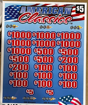 5pt pull-tickets Instant Tabs (3695) AMERICAN CLASSICS Amusement | eBay