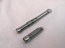 VINTAGE RARE ART DECO X2 SMALL WHITE METAL FRENCH & AUSTRIAN  CIGAR PIECERS,USED