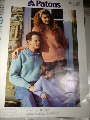 Paton's Grobstrick Pullover Strickmuster C 4833 24-42 cm
