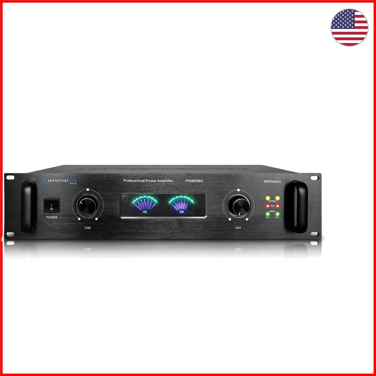 Compact 2 Channel Power Amplifier 6500 Watts with Dual Cooling Efficiency