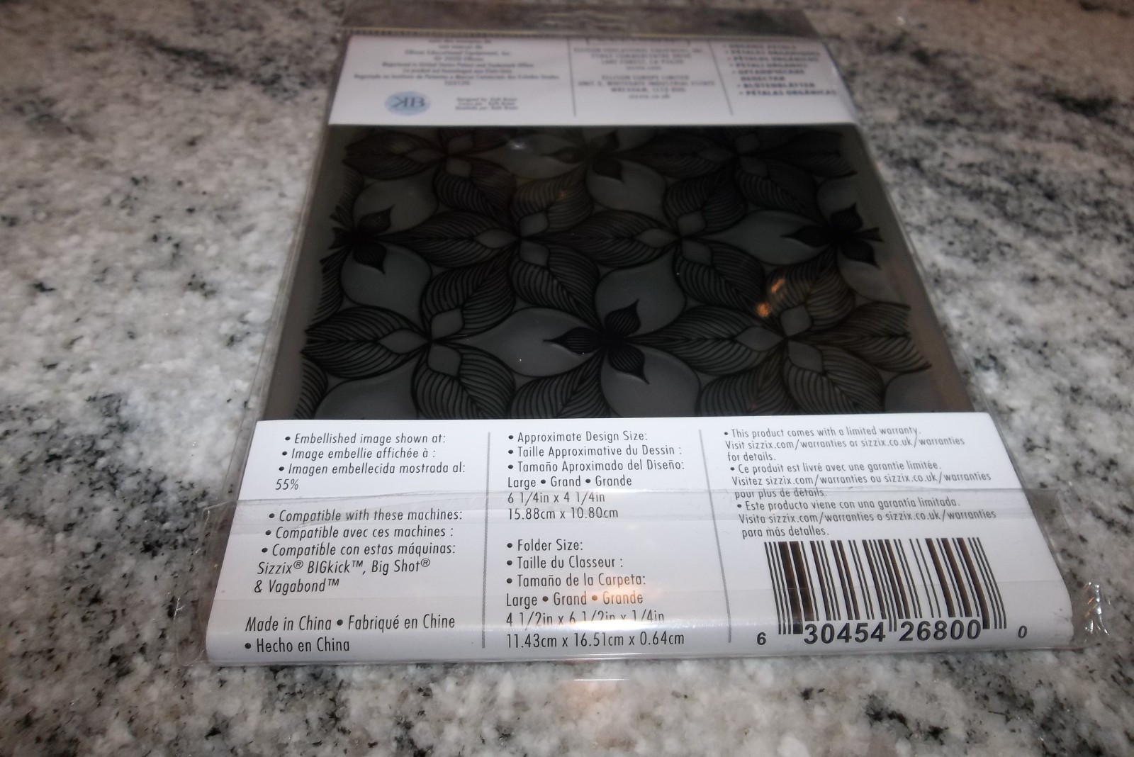 Sizzix "3 D Textured impressions" Embossing Folder  New