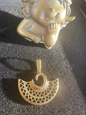 Schmuck Pierre Anhänger gold orientalisch Cleopatra Fächer Luxus Edel wie Neu 