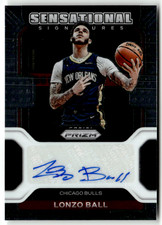 2021-22 Panini Prizm NBA Lonzo Ball Sensational Signatures Auto No. SS-LZB