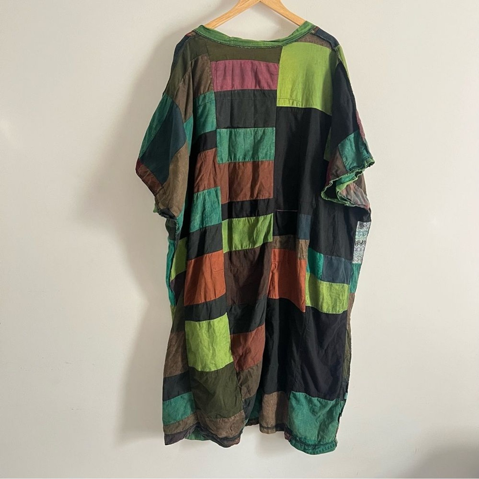 Handmade Boho Hamsa Hand Patchwork Dashi Kimono D… - image 12