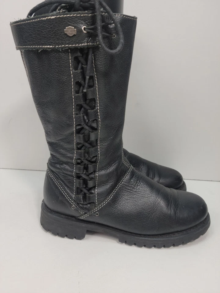 Harley-Davidson Women's Melia Side Lace Motorcycle Boots Shoes Size 8 - Image 3 of 4
