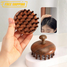 Sandalwood Scalp Massager Hair Growth Comb Wooden Anti Static Gua Sha Body Tool