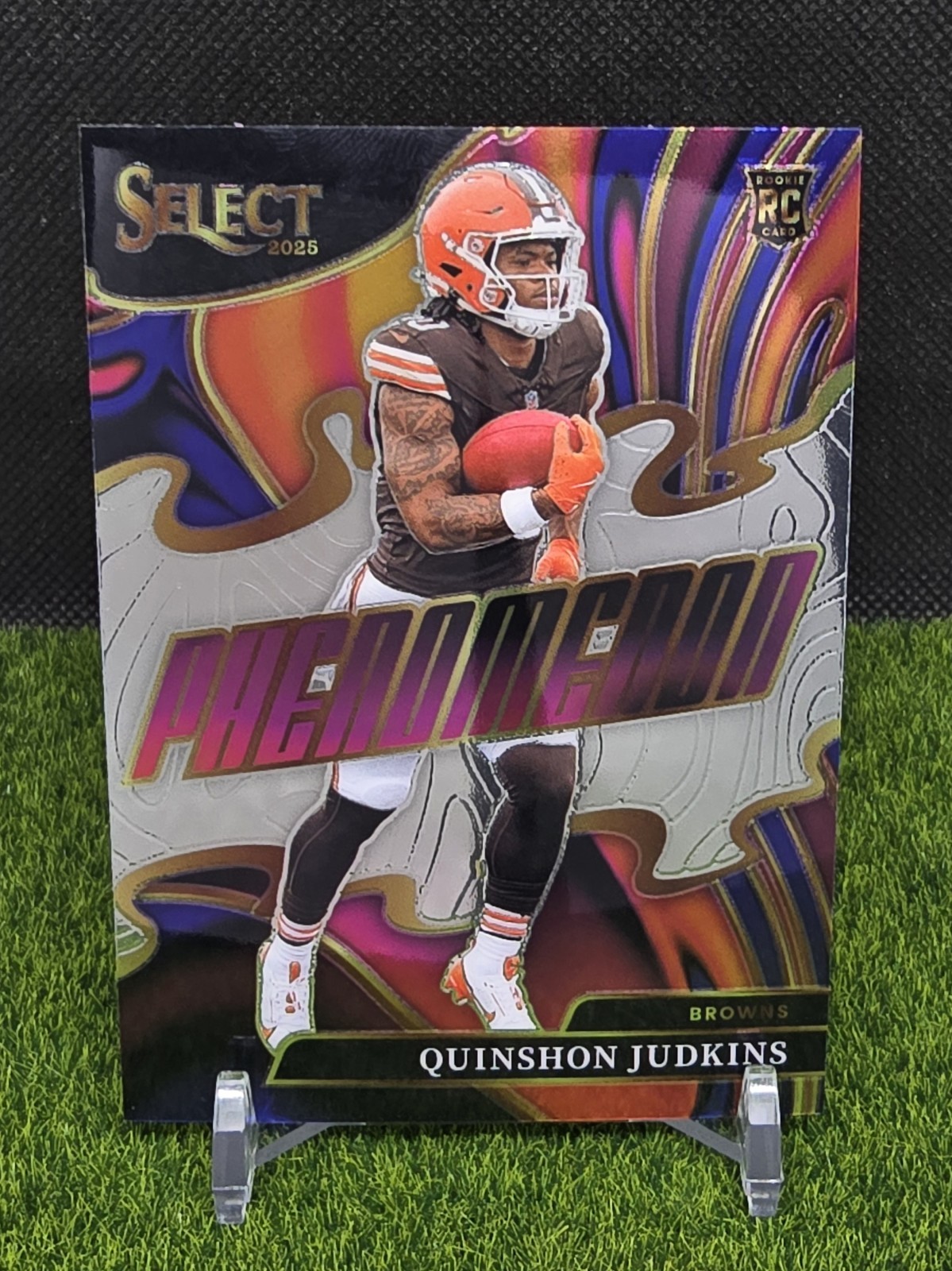 🔥🏉 2025 Panini Select Phenomenon Quinshon Judkins Rookie RC 6 Cleveland Browns