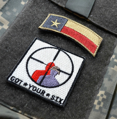GWOT ISAF JOINT TASK FORCE AFGHANISTAN vêlkrö 2'' 2-PC: TEXAS FLAG + GOT YOUR SIX