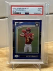 2024 PANINI DONRUSS OPTIC BLUE #248 JAYDEN DANIELS ROOKIE RC 076/199 PSA 9