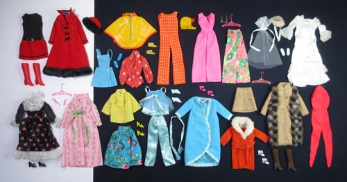 ** AUCTION Vintage BARBIE MOD Lot #4 - Outfits - Clothes Shoes Accessories