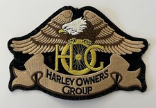 Vintage Large 10  Harley Davidson HOG Back Patch Embroidered Eagle Jacket Vest