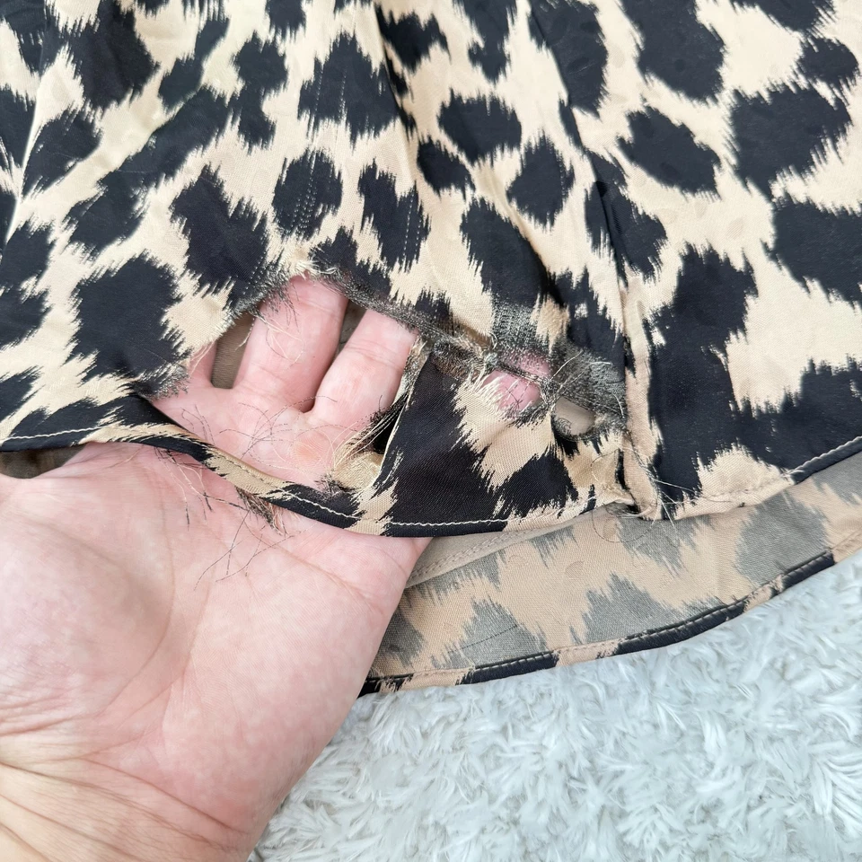 Платье женское Brooks Brothers 12 анималистический принт LS макси с подкладкой гепард офис карьера - Изображение 4 из 4