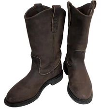 Red Wing Pecos Boots Mens Sz 7.5 D Dark Brown Leather 1124 Western Work USA Made